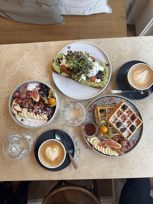 Frühstücksoptionen gibt es alle vegetarisch oder auch vegan   at Marktschenke in Tubingen