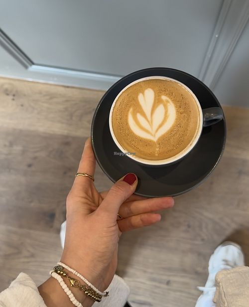 Hafercappuccino  at Marktschenke in Tubingen