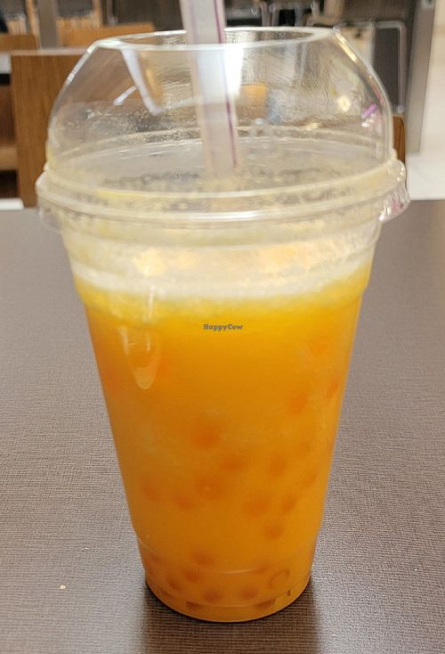 Mango Boba Smoothie with Mango Popping Boba at La Michoacana in Orland Park