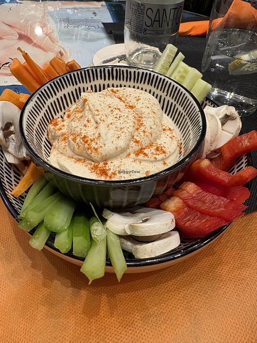 Hummus platter   at Barri Antic Hostel & Pub in Andorra La Vella