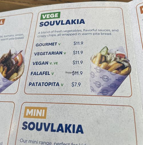 Menu  at Souvlaki GR in Pakenham