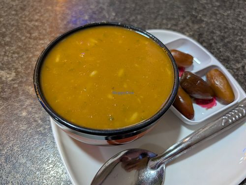 Harira and dates at Café Bonjour in Guelmim