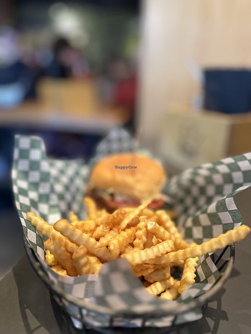 Great vegan burger 🍔   at The Eddie Burger + Bar in Banff