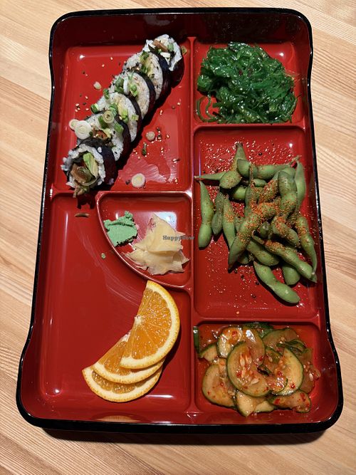 Vegan bento box  at Sora & Oak in Sandusky