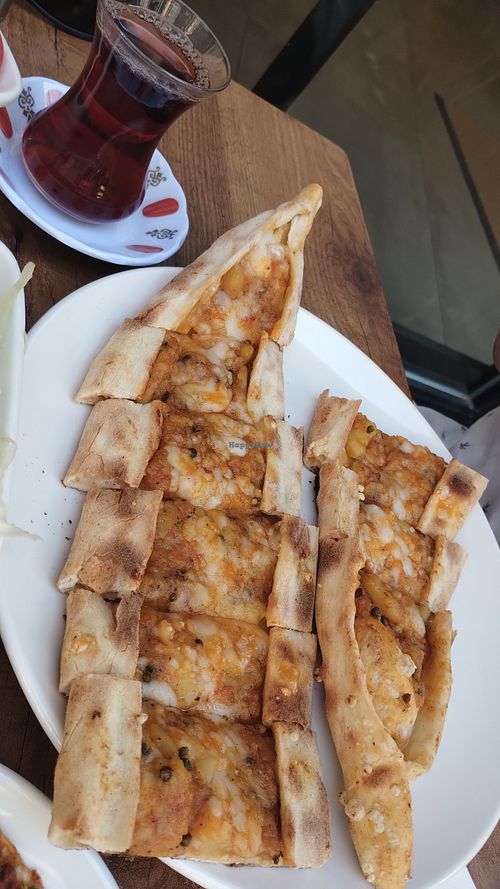 Potato pide at Vegan Masa - Kadikoy in Istanbul