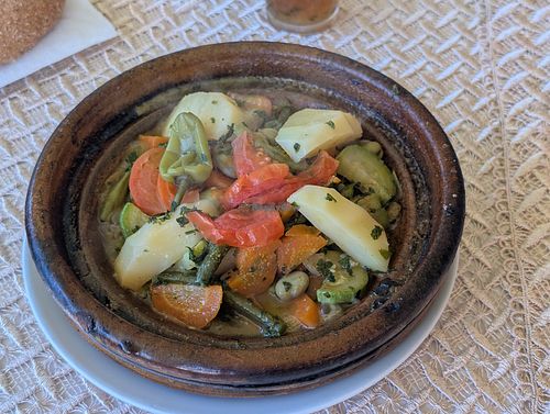 Veg tagine at La Pergola - Hôtel Oasis Palm in Guelmim