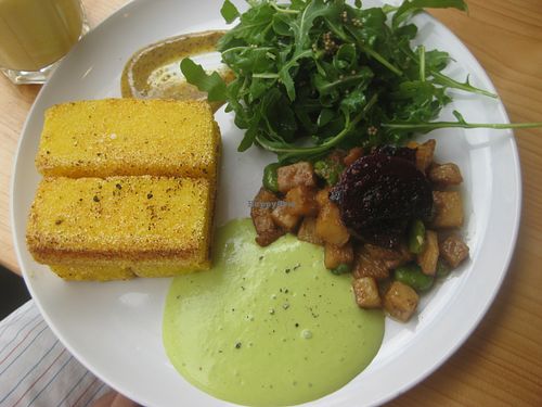 Polenta with wasabi at Wildebeest in Falmouth
