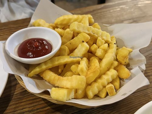 Fries with ketchup   at Ave  in Kanchanaburi