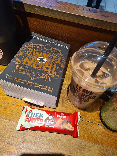 Salted caramel iced latte at LTN - Black Sheep Coffee  in Luton