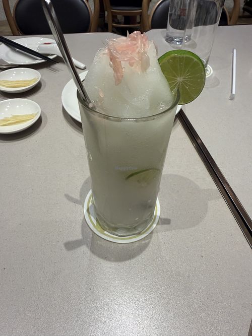Lime drink  at Din Tai Fung  in Bangkok