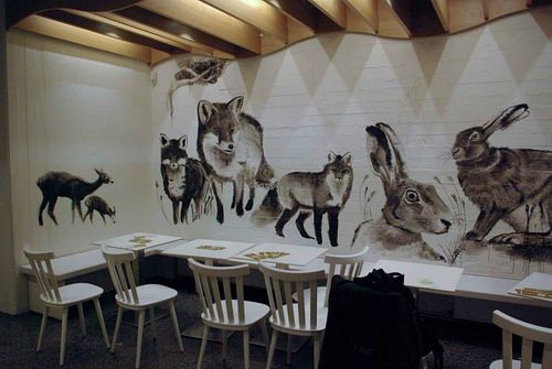 Seating area at V by Veganz in Hamburg