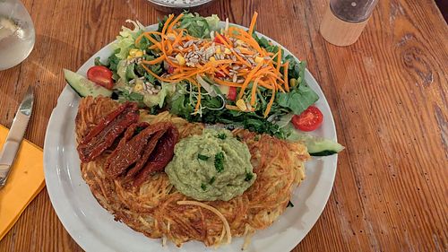 Vegan with avocado meal at Eckhaus in Frankfurt