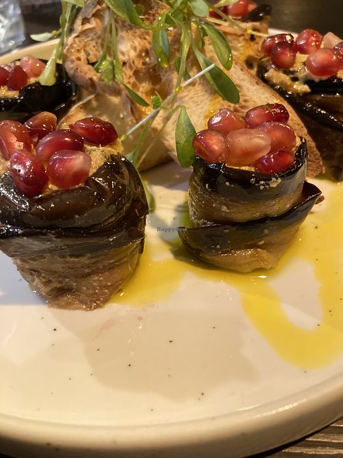 Aubergine pkali starter  at Samaia in South West London