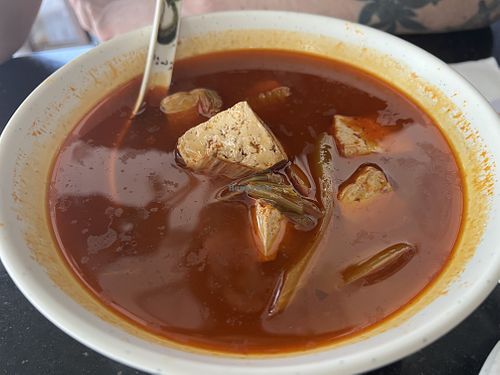 Stinky Tofu soup, vegan  at Tofu King in Irvine