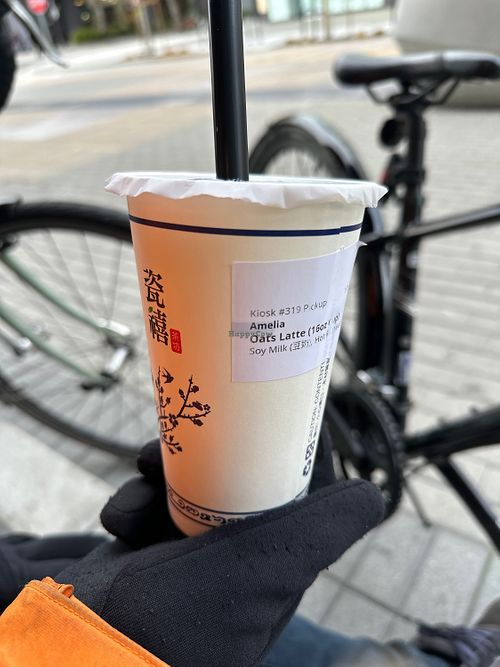 Oats latte is delicious   at Teazzi in Sunnyvale