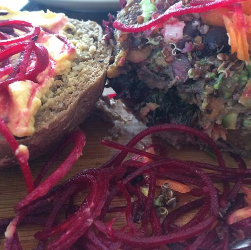 Greenhouse Burger close up at Greenhouse Factory in Coolangatta