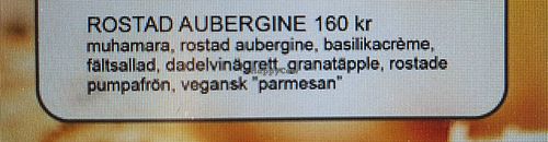 Vegan speciell at Stenmarks Restaurang & Växthus in Trelleborg