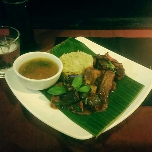 Tofu and eggplant. at Veggie Table in Ubud