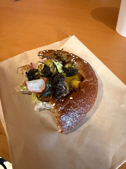 Vegan vegetable bun that I ate half of before remembering to snap a photo! Soooo good at Tommy's Whole Grain in Vancouver