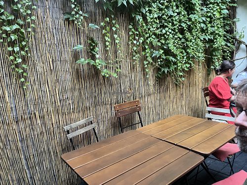 Quaint patio area  at Las Adelitas in Prague