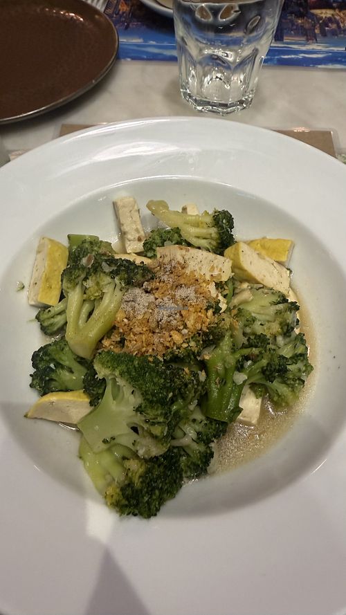 Stir fried tofu with broccoli.   at Bangkok 101 in Phuket