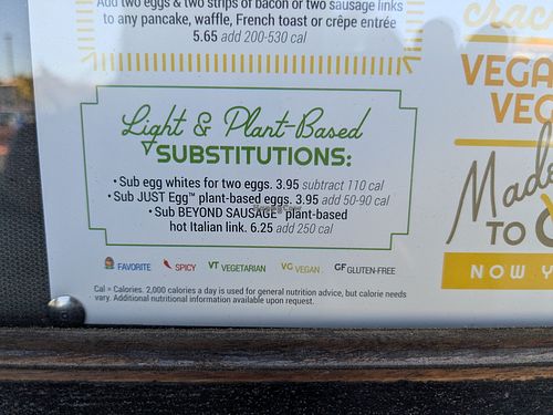 Substitutions at Broken Yolk Cafe in Carlsbad