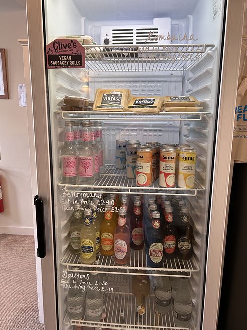 Good choice of cold and hot drinks   at Poppy's Pantry Cafe in Wymondham