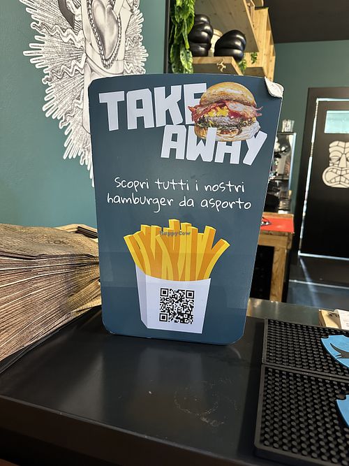 To-Go QR code  at Jungle In Town in Arezzo