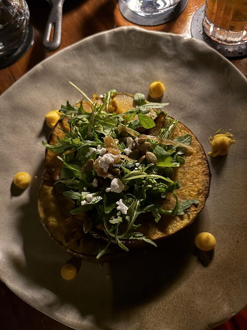 Vegan roasted pumpkin  at Donna in Gianyar
