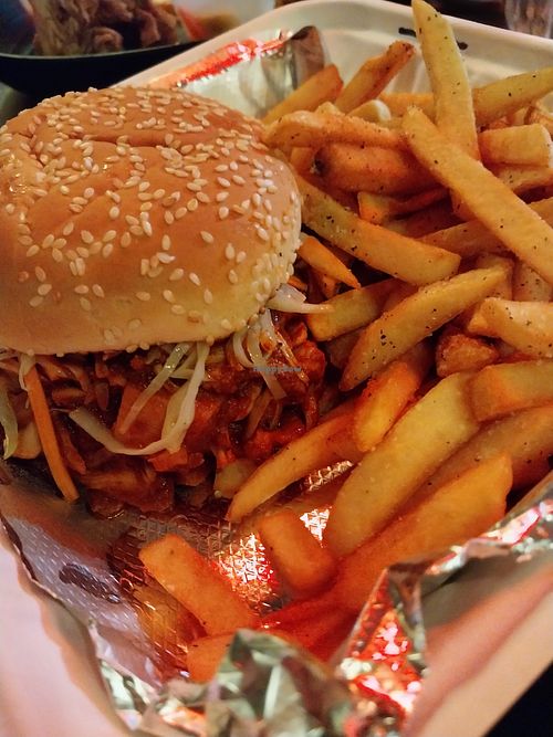 VCC 2025: vegan bbq sandwich at 3rd Shift Kitchen  in Springfield