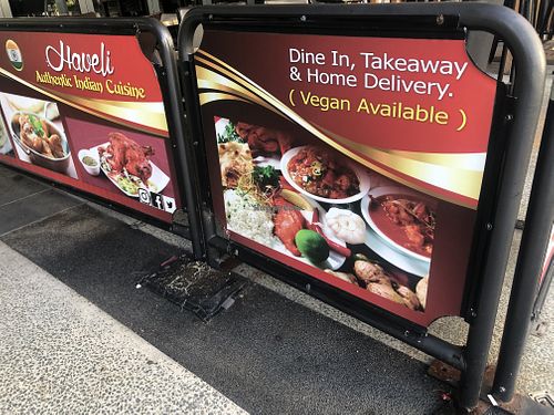 Clearly catering for vegans   at Haveli Authentic Indian Cuisine in Broadbeach