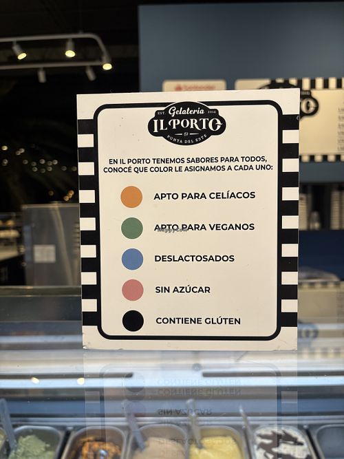 Colores para identificar la carta  at Il Porto in La Barra