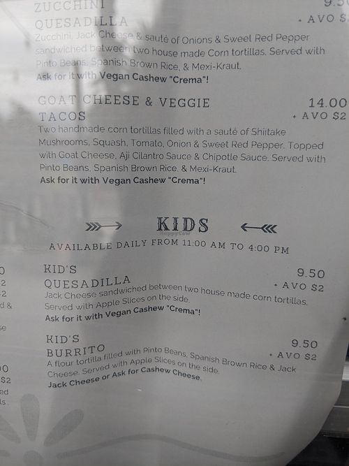 Easy to make dishes vegan! at Farmer and The Cook Cafe in Ojai