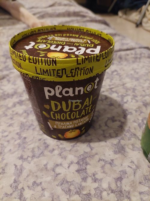 Vegan Dubai ice cream at Pizza Fan  in Rhodes