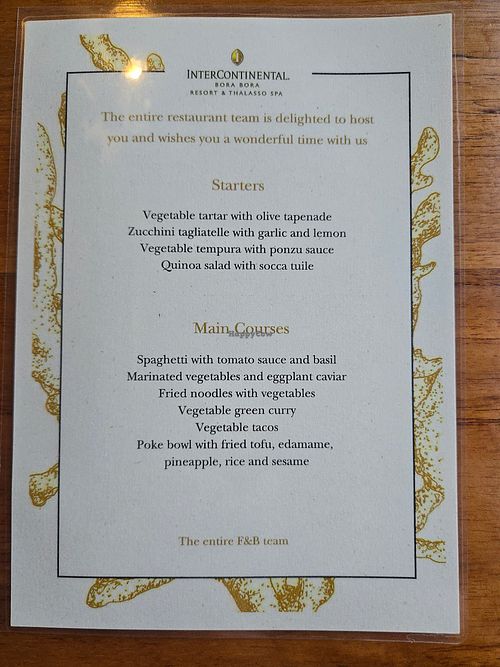  at Reef Restaurant in Bora Bora