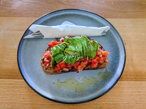 Avocado Bread (vegan version) at Café Morgal at Café Morgal in Brno