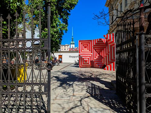 Outside of Café Morgal at Café Morgal in Brno