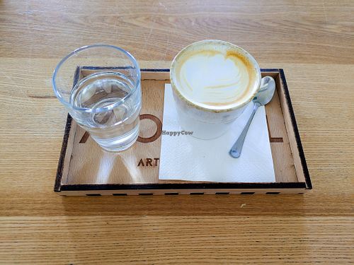 Cappuccino with Oat Milk at Café Morgal at Café Morgal in Brno