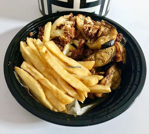 Mixed fries plate at Falafel Alaseel in Dubai