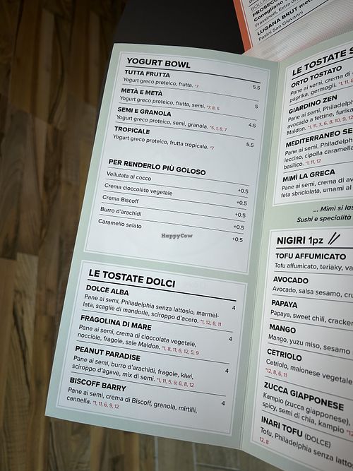 Menu  at Mimì  in Lissone
