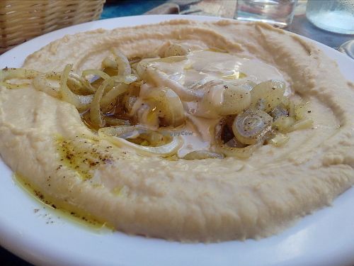 Hippie houmous  at Doobie's Vegan Bar in Haifa