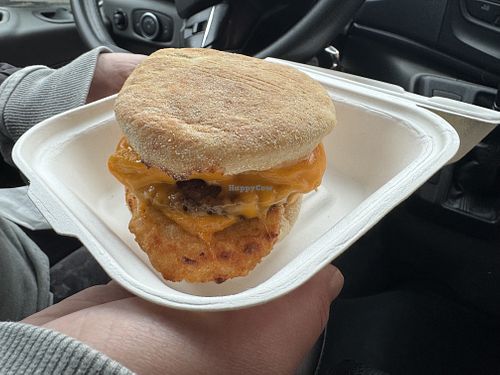 Breakfast sandwichh  at Witness Coffee Roasters in Eureka