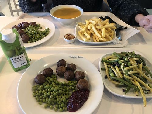 Soup. Meat balls x 2.chips, beans and a good fruit and veg drink all for u see 20euros  at IKEA in Belgrade