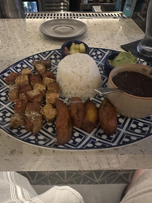 Vegan tempeh platter  at Casa Playa in Fort Lauderdale