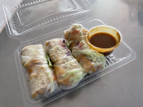 Fresh vegan spring rolls   at Miss Saigon in Christchurch