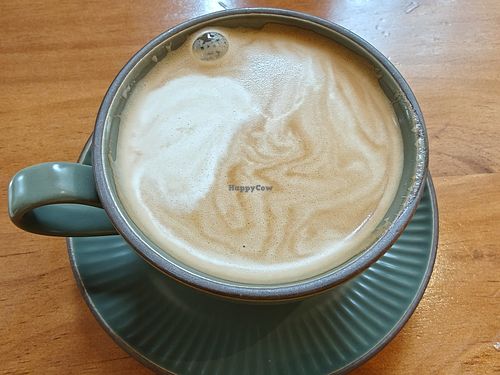 Cappuccino with oat milk at MOD CAFE in East Singapore