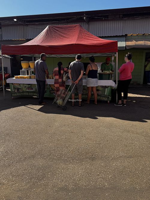 Vending with pamonha and curau vegan   at Maravilhas do Milho in Sorocaba