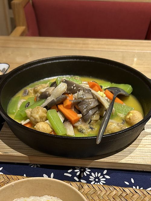 Friend mushrooms, fresh vegetables and eggs.   at Hongmei Zhi Jiayi Liangfan Vegetarian Restaurant in Chengdu