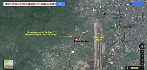 How to find the restaurant at Ram Poeng Vegetarian in Chiang Mai