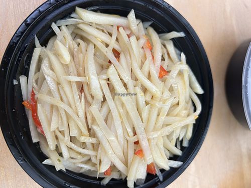 Hot and sour potatoes  at Taiwan Best Mart in Sacramento